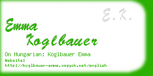 emma koglbauer business card